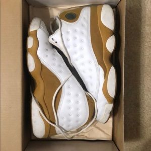 Jordan 13s white and wheat